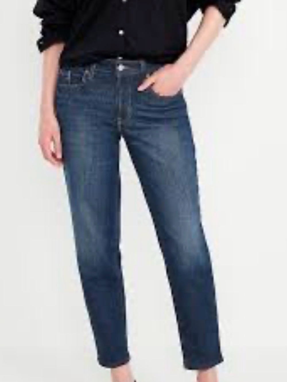 🌺🌺 3/25 Old Navy OG Tall Straight Ankle Jeans Mid Rise Dark Wash Size 12